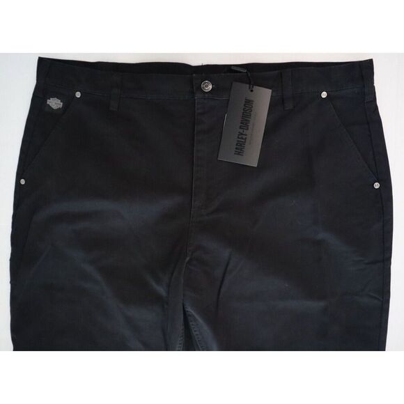 Harley-Davidson 96002-23VM Men Sz 42x30 Black Unique Appearance Woven Work Pants - Picture 8 of 11